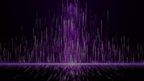 Violette digitale Linien bewegen sich nach oben 01335