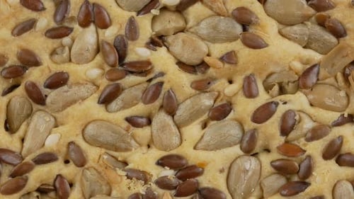 Cookies with cereals, healthy cookies with sunflower seeds, flax seeds and sesame seeds.