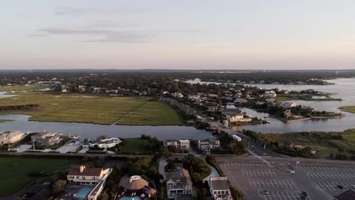 Flying Over the Beach Houses in Westhampton New York