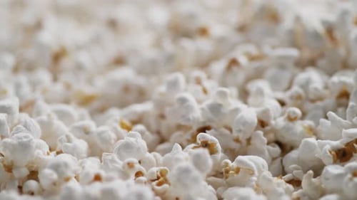 Heap of Freshly Popped White Fluffy Popcorn