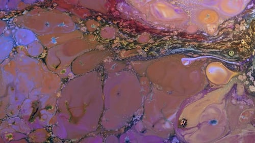 Abstract Colorful Ink Spread