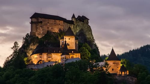 Evening Light over Historic Castle