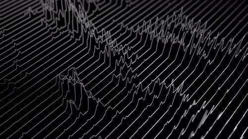 Audio Wavefrom Lines on Black Backdrop