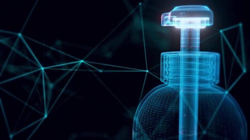 Soap Dispencer Hologram Close Up Hd