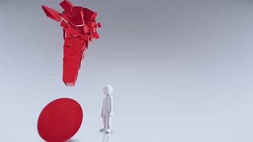 Avant humain conceptuel de point d'exclamation icône 4k