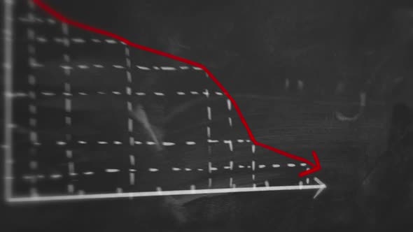 Decreasing Statistic Graphic Failure Business Red Chalk, Infographics ...