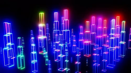 4K Neon Cyberpunk City Flythrough | Futuristic Science Fiction City Background