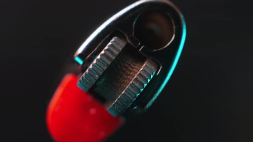 Gas Lighter Rotates Smoothly Top View