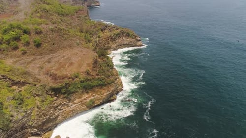 Rocky Coast with Ocean Surf