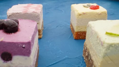 Close Up of Vegan Cake Desserts