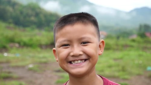 Asian Little Boy Smiling
