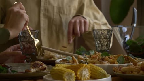 Enticing Feast: Food and Friendship at Dinner Table