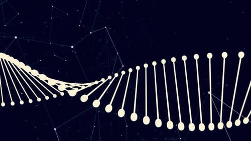 Dna Strand and Plexus - Blue