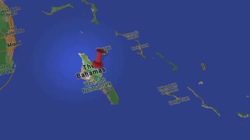 Bahamas auf der Karte 4K