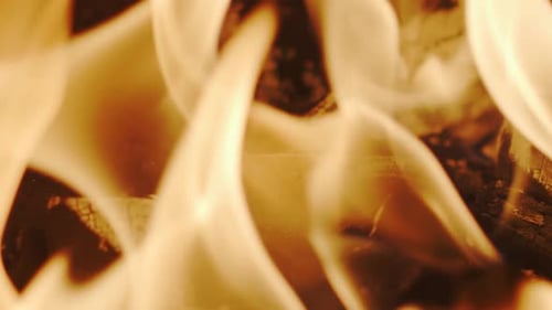 Burning Charcoal in the Grill