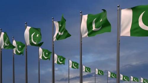 The Pakistan FlagsWaving In The Wind 2K