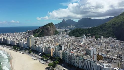 Viagem de verão no Rio de Janeiro, Brasil. Marco da cidade costeira. Viagem tropical