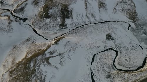 Beautiful Landscape of Iceland Aerial View