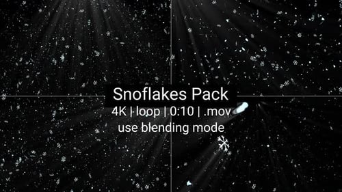 Falling Snowflakes Winter Holiday Animated Background Overlay