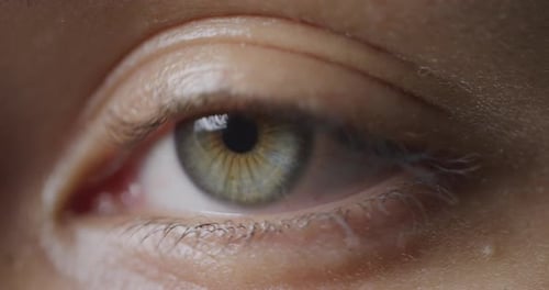 Blinking green eye