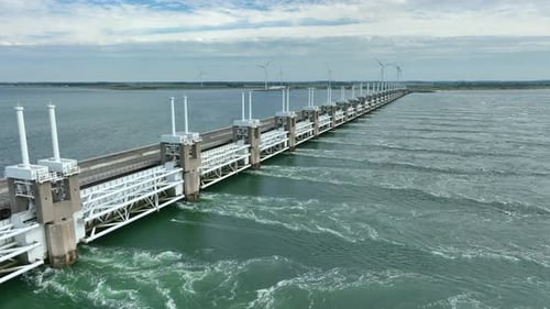 Eastern Scheldt Storm Surge Barrier in the Netherlands