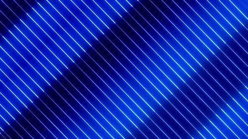 Blue Neon Diagonal Lines Moving Background Loop