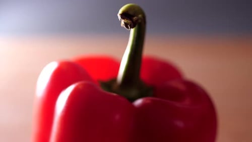 Close Up of Vibrant Red Bell Pepper