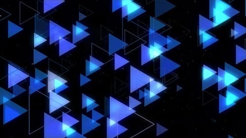 Abstract Blue Triangles Geometric Motion Background Loop