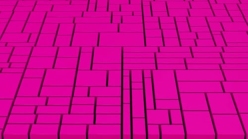 Abstract Pink Geometric Blocks Rising and Falling Seamless Loop