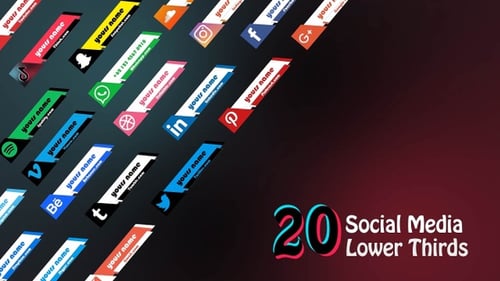 Social Media Lower Third Pack 2