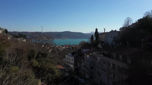 Istanbul Bebek Bosphorus Aerial View