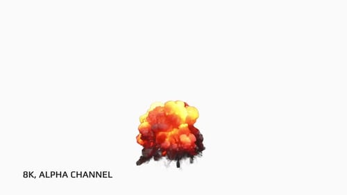 Feuer, Rauch & Explosion 8k Alpha-Kanal