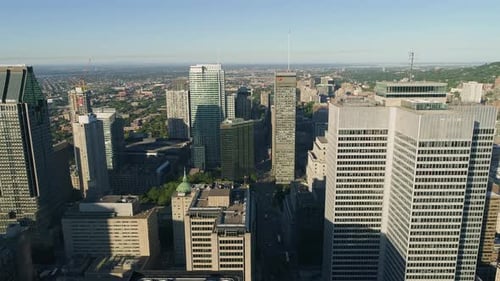Aerial of Downtown Montreal