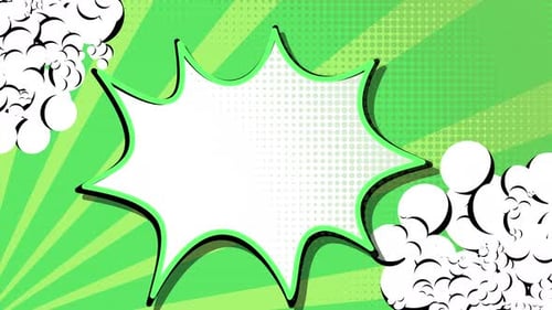 Animated looped pop art background.