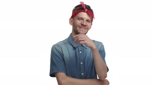 Young Adult Posing With Thoughtful Expression