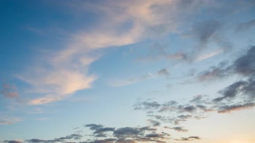 Time Lapse of Clouds at Sunset
