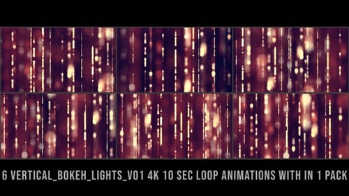 Vertical Bokeh Lights Red Pack V01