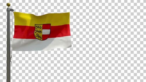 Realistic Waving Flag on Pole Animation