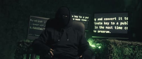 Maskierter Hacker