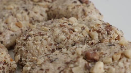 Close Up of Delicious Nutty Cookies