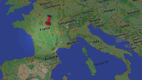 France On Map 4K