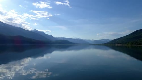 View of beautiful lake 4k