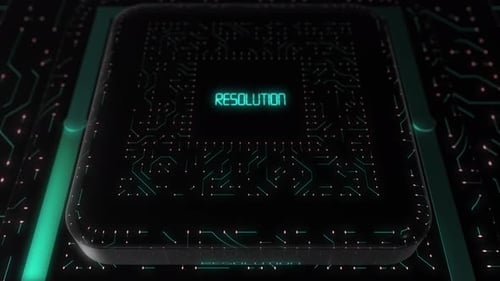 Futuristic Circuit Board Text Reveal Introduction