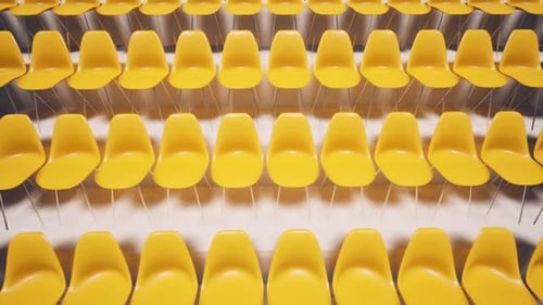 Orange Stadium Chairs Empty Stands Quarantine