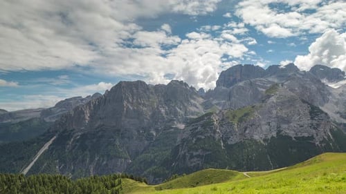 dolomites alps italy mountains peaks timelapse