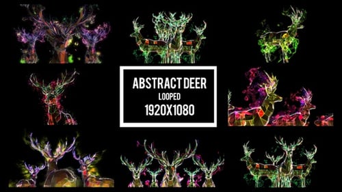 Abstrakte Hirsch-Hintergrund VJ Pack