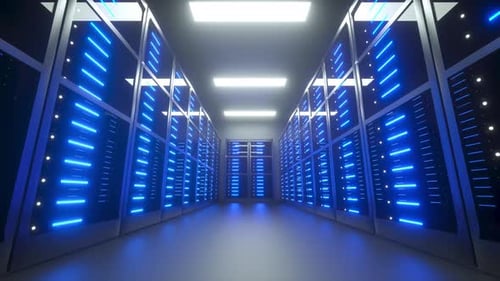 Datacenter server room walkthrough