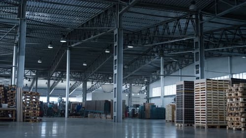 Nobody in Factory Warehouse Supply Package Complex Distribution Logistic