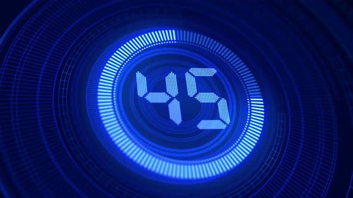 60 Sekunden digitaler Countdown 4k
