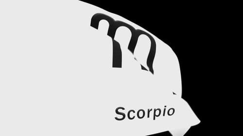 Scorpio Zodiac Sign Waving Background Animation